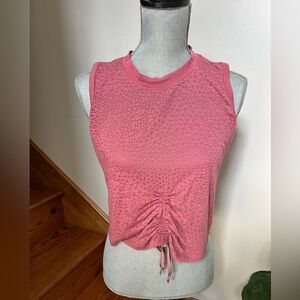 Lululemon Women's Pink Ruched Front Sleeveless Tank Top
